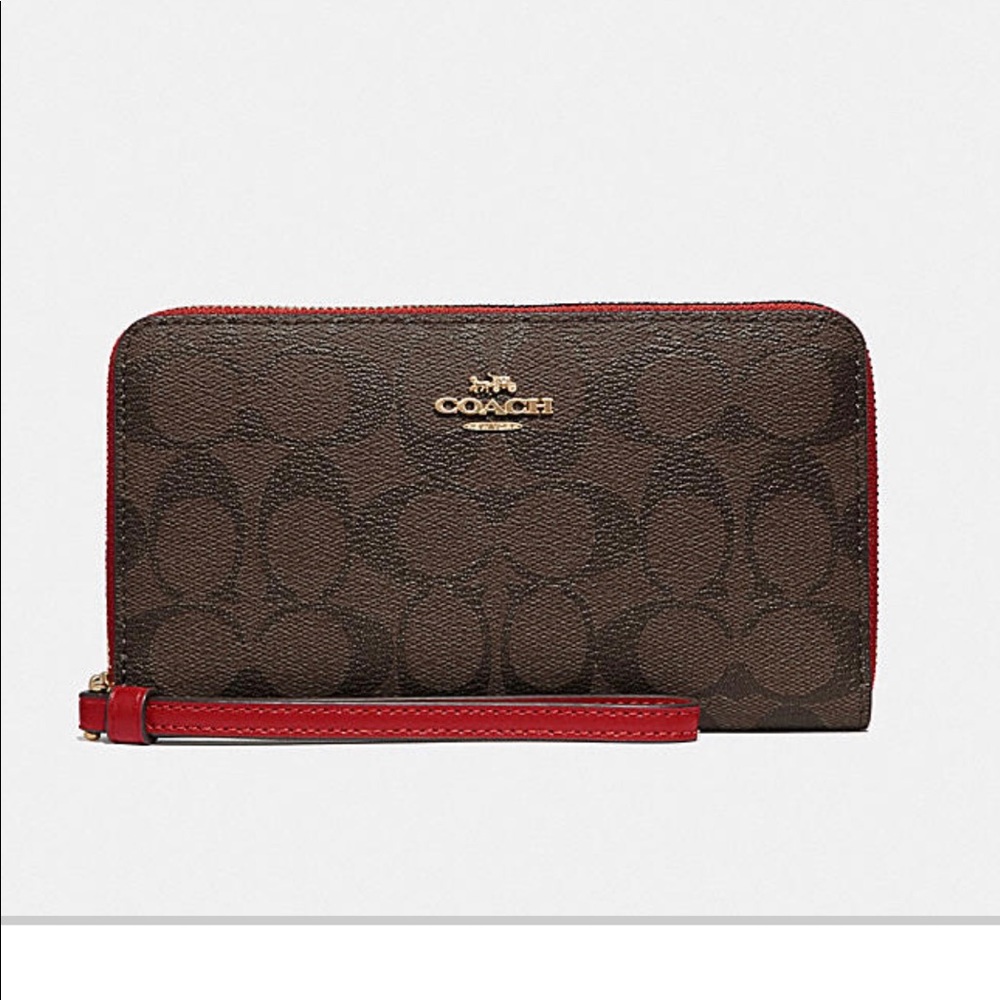 Beautiful brown and red signature wallet.